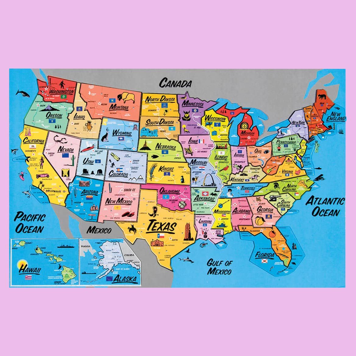 USA Magnetic Puzzle Map + '-' + 331252