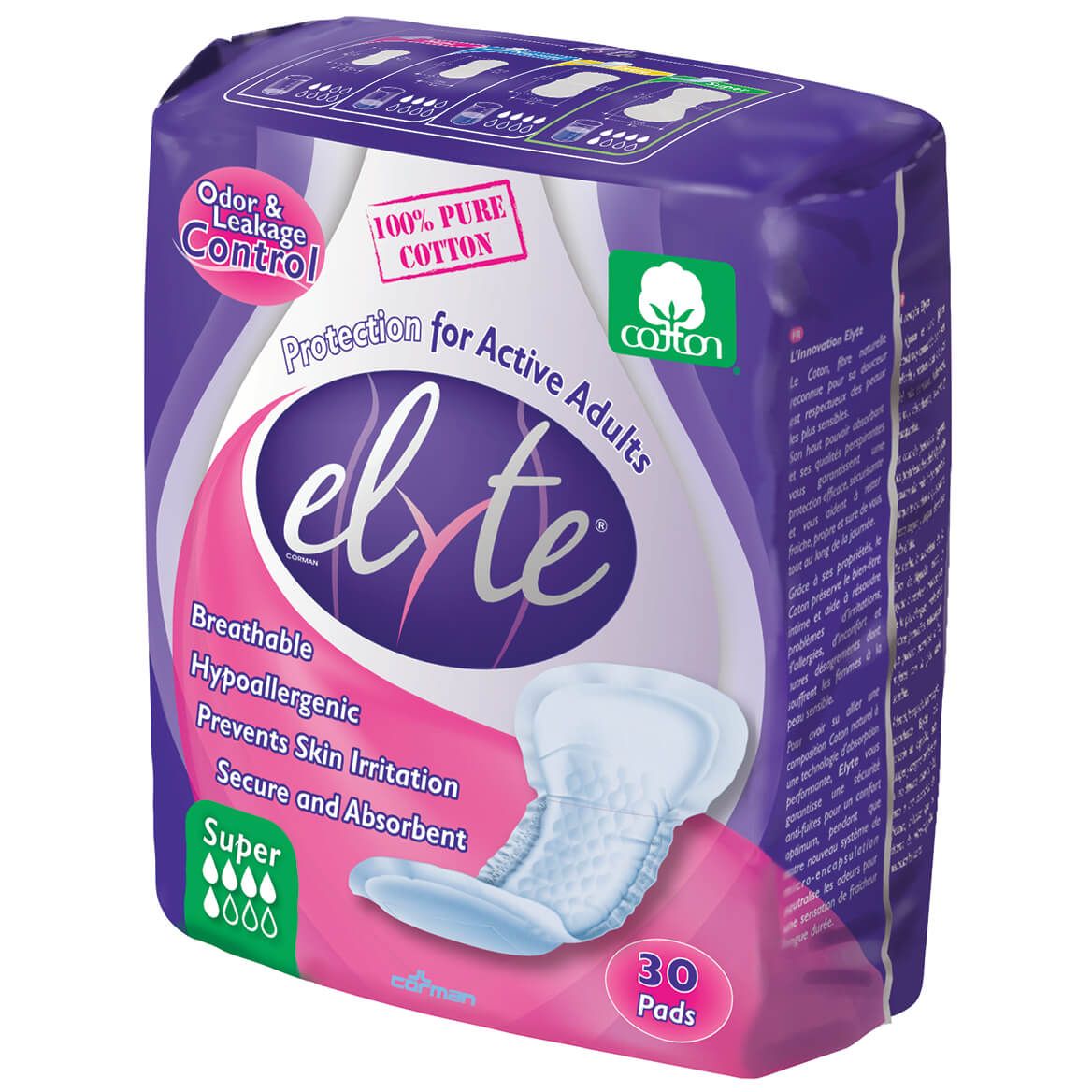 Elyte Incontinence Pads Super - Case + '-' + 333032