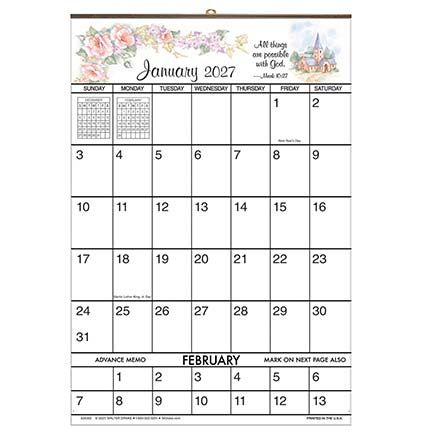 View product details for Designer Giant Calendar - Bible Verse
