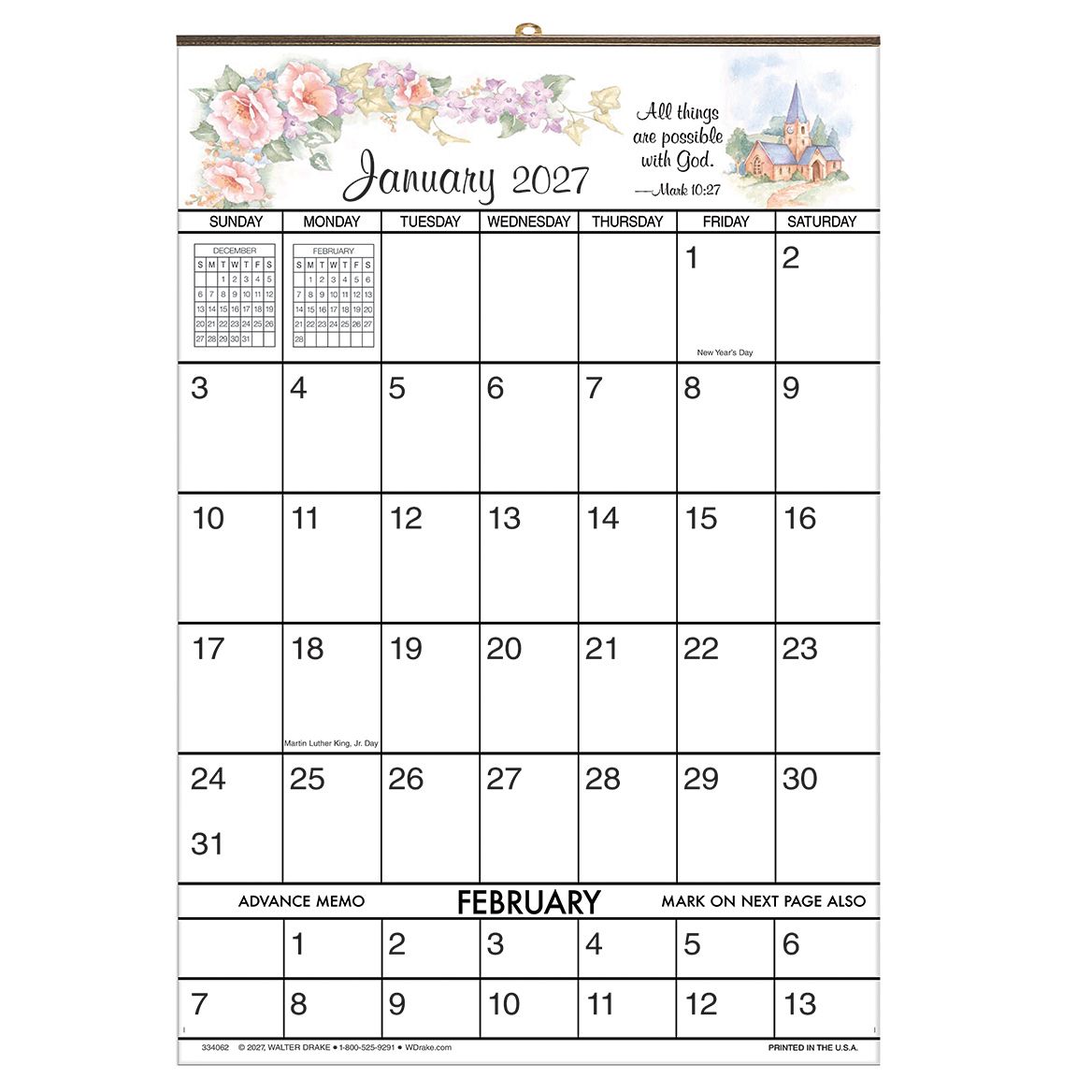 Designer Giant Calendar - Bible Verse