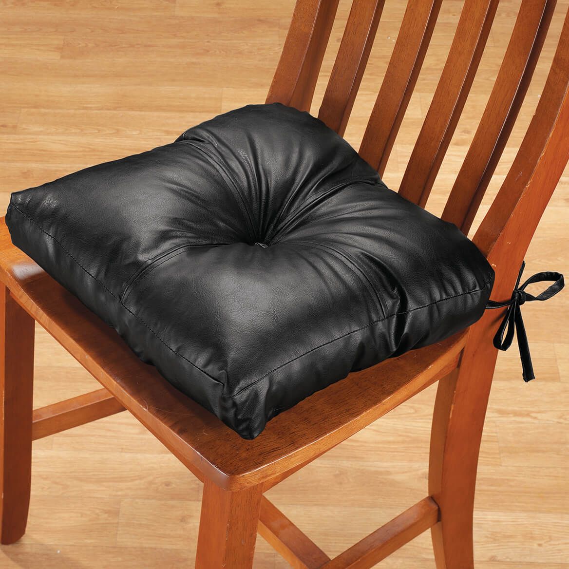 Faux Leather Tufted Chair Pad + '-' + 341587