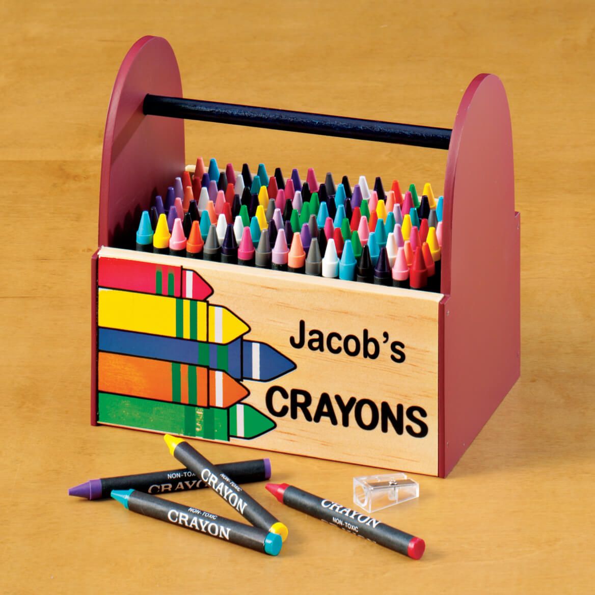 Personalized Wooden Crayon Caddy + '-' + 342456