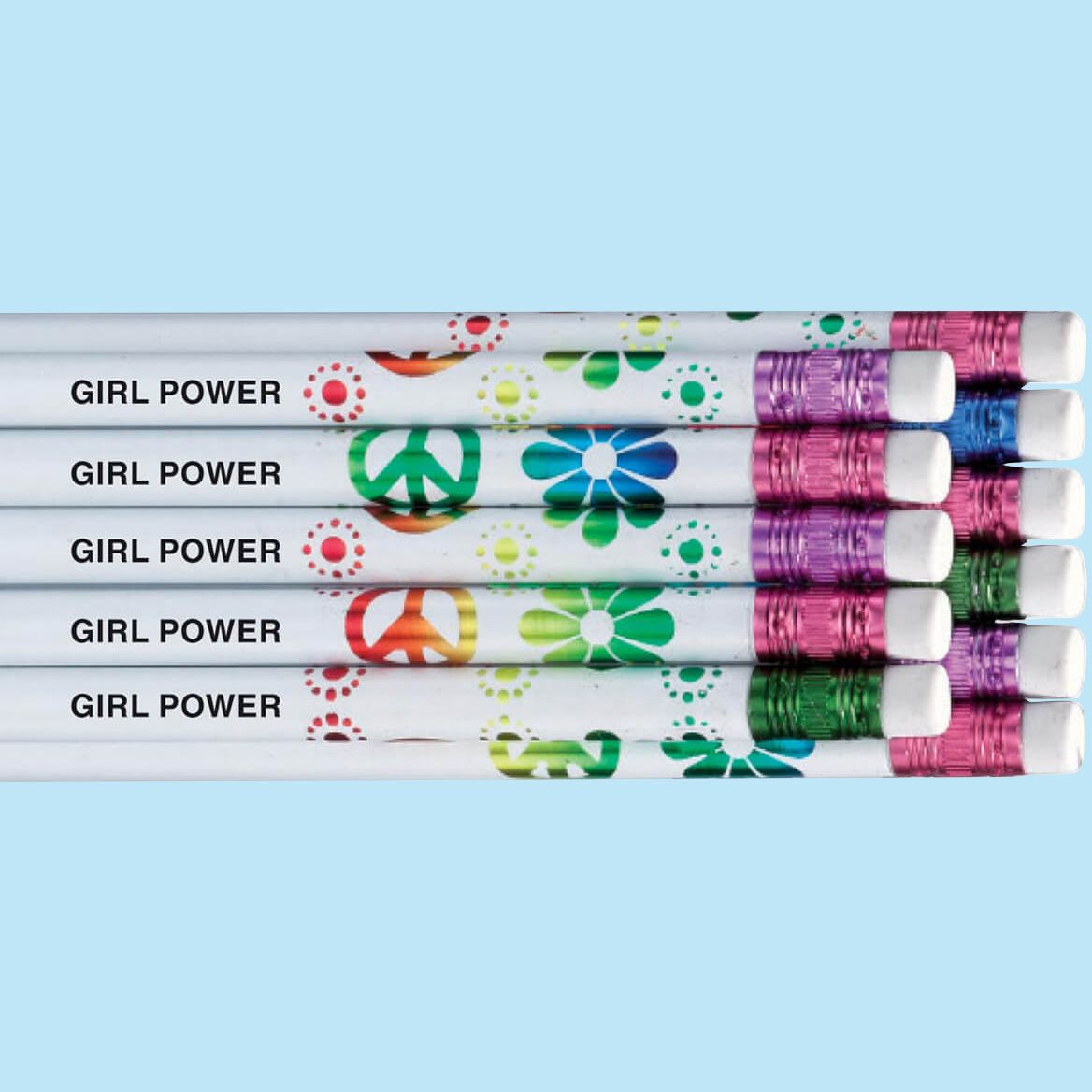 Personalized Groovy Rainbow Pencils, Set of 12 + '-' + 342756