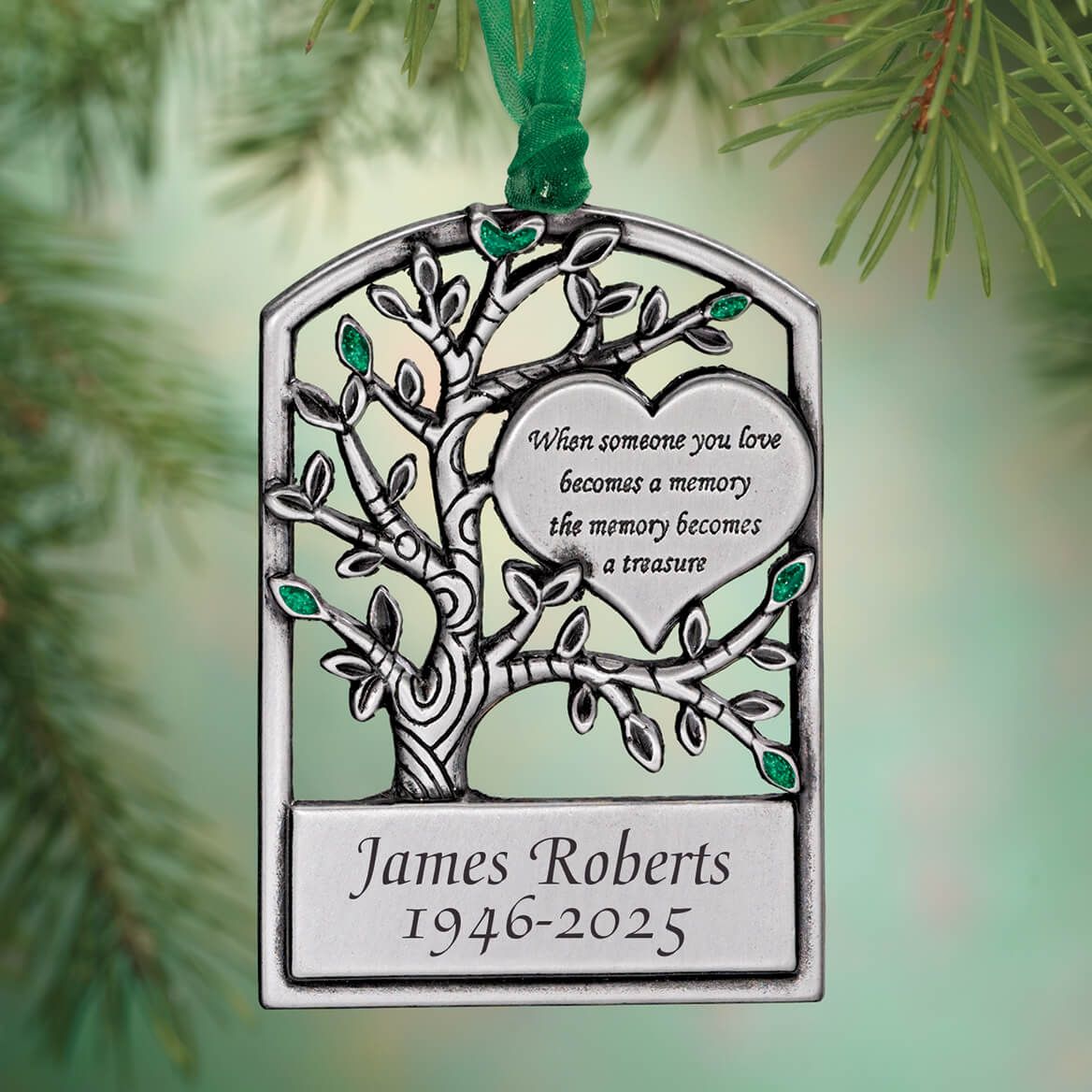 Personalized Pewter Memorial Tree Ornament + '-' + 343048