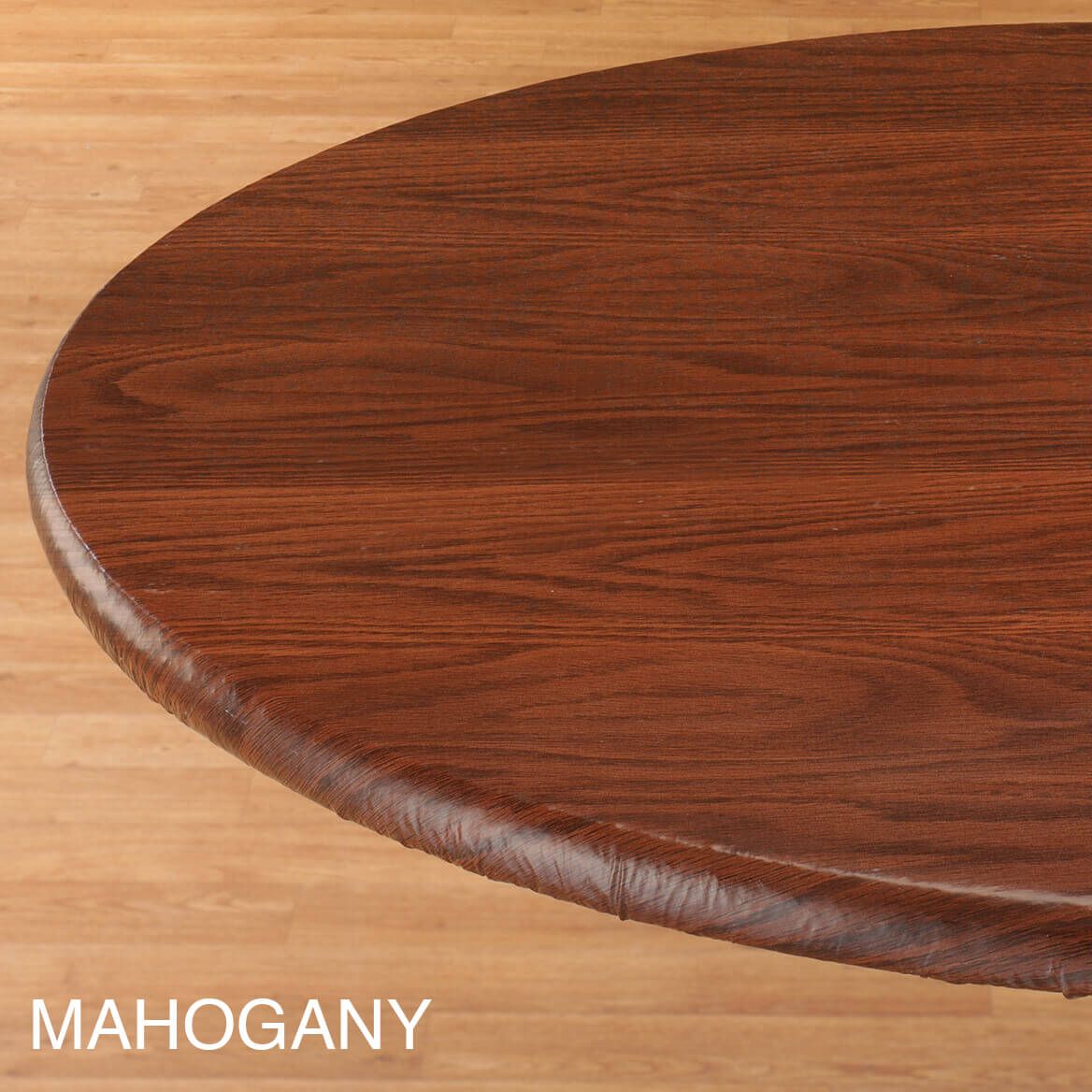 Wood Grain Vinyl Elasticized Table Cover + '-' + 344622