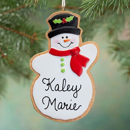 Personalized Snowman Gingerbread Cookie Ornament-347623