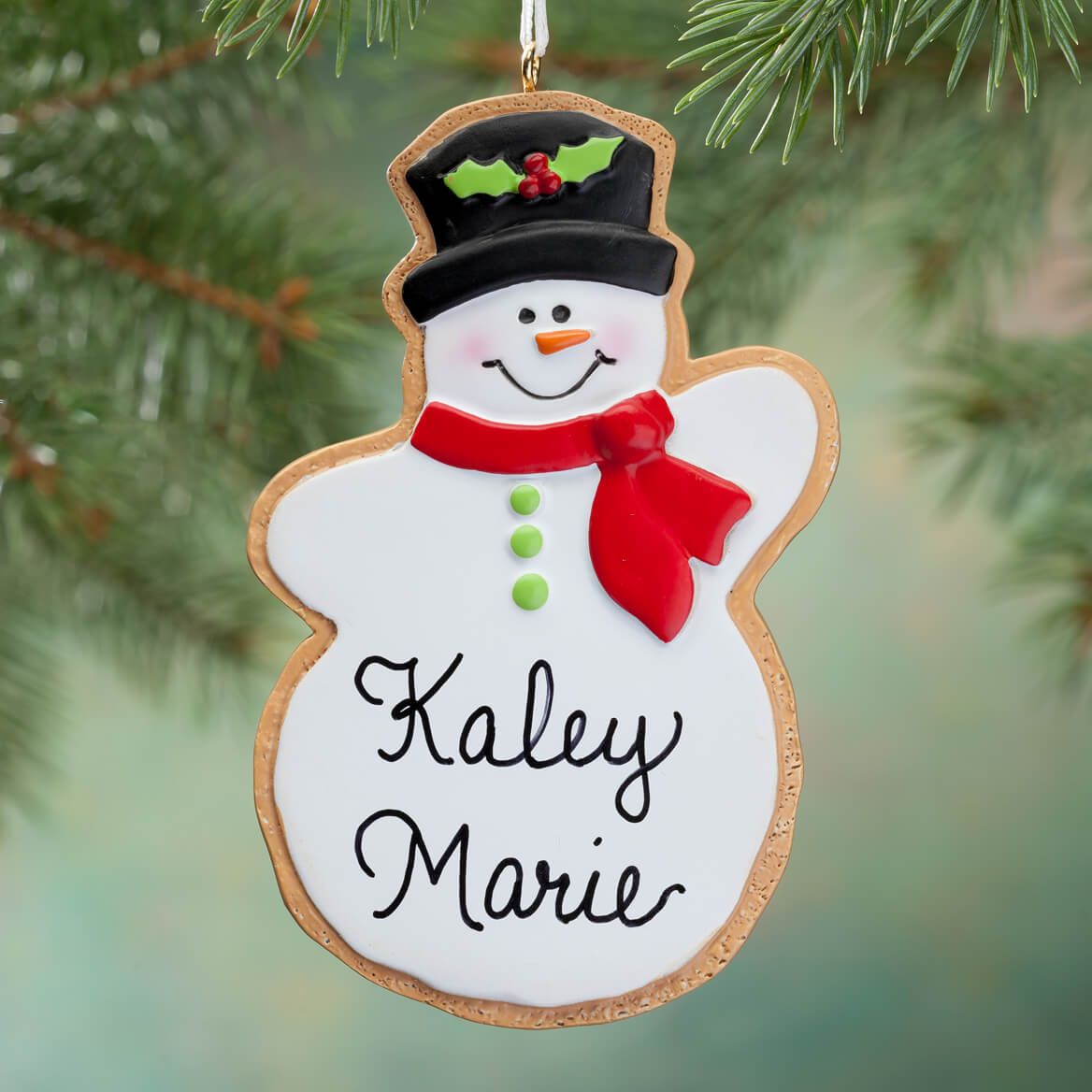 Personalized Snowman Gingerbread Cookie Ornament + '-' + 347623