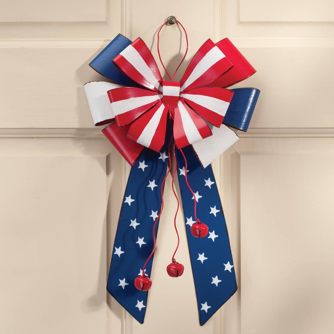 Patriotic Metal Bow Door Hanger by Fox River Creations™ + '-' + 348240