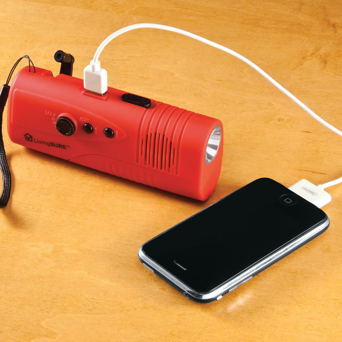 Deluxe Emergency Flashlight Radio by LivingSURE™ + '-' + 351493