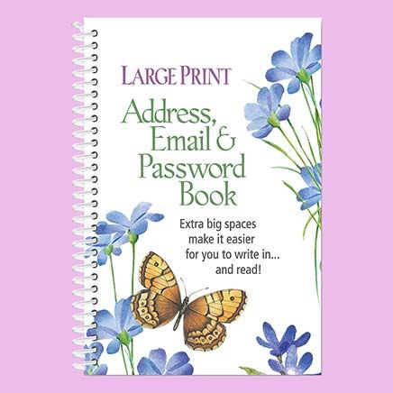 Large Print Address, Email & Password Book-352395