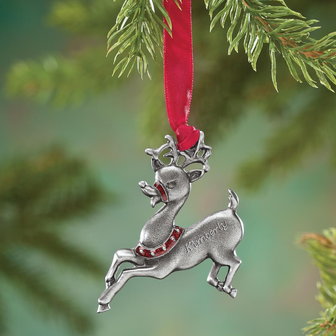 Personalized Reindeer Birthstone Ornament + '-' + 353089