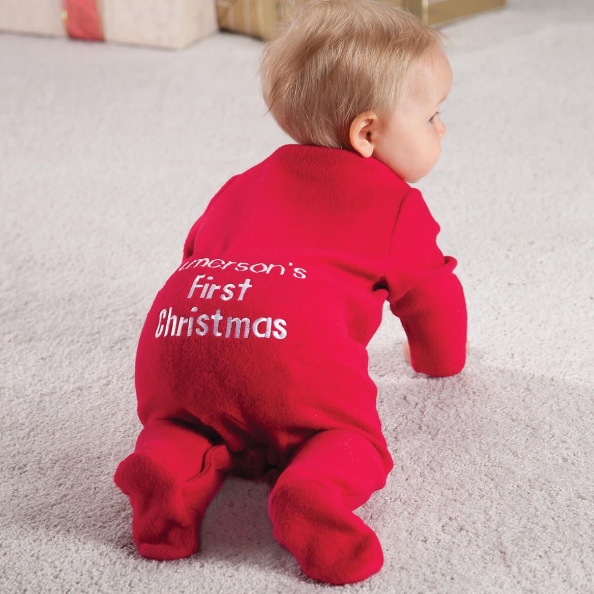 Personalized Baby's First Christmas Long Johns + '-' + 353154