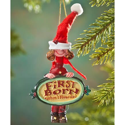 Personalized Mom's Favorite First Born Ornament-353218