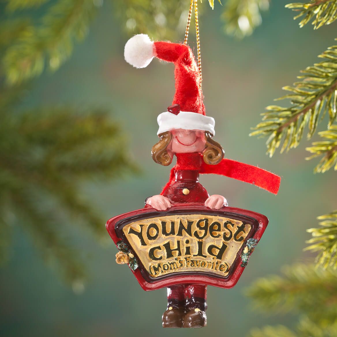 Personalized Mom's Favorite Youngest Child Ornament + '-' + 353220