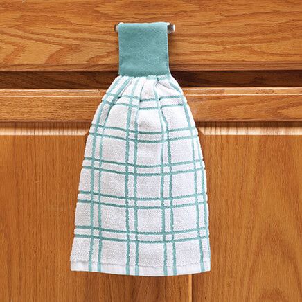Cotton Hanging Towel, Checked-354570