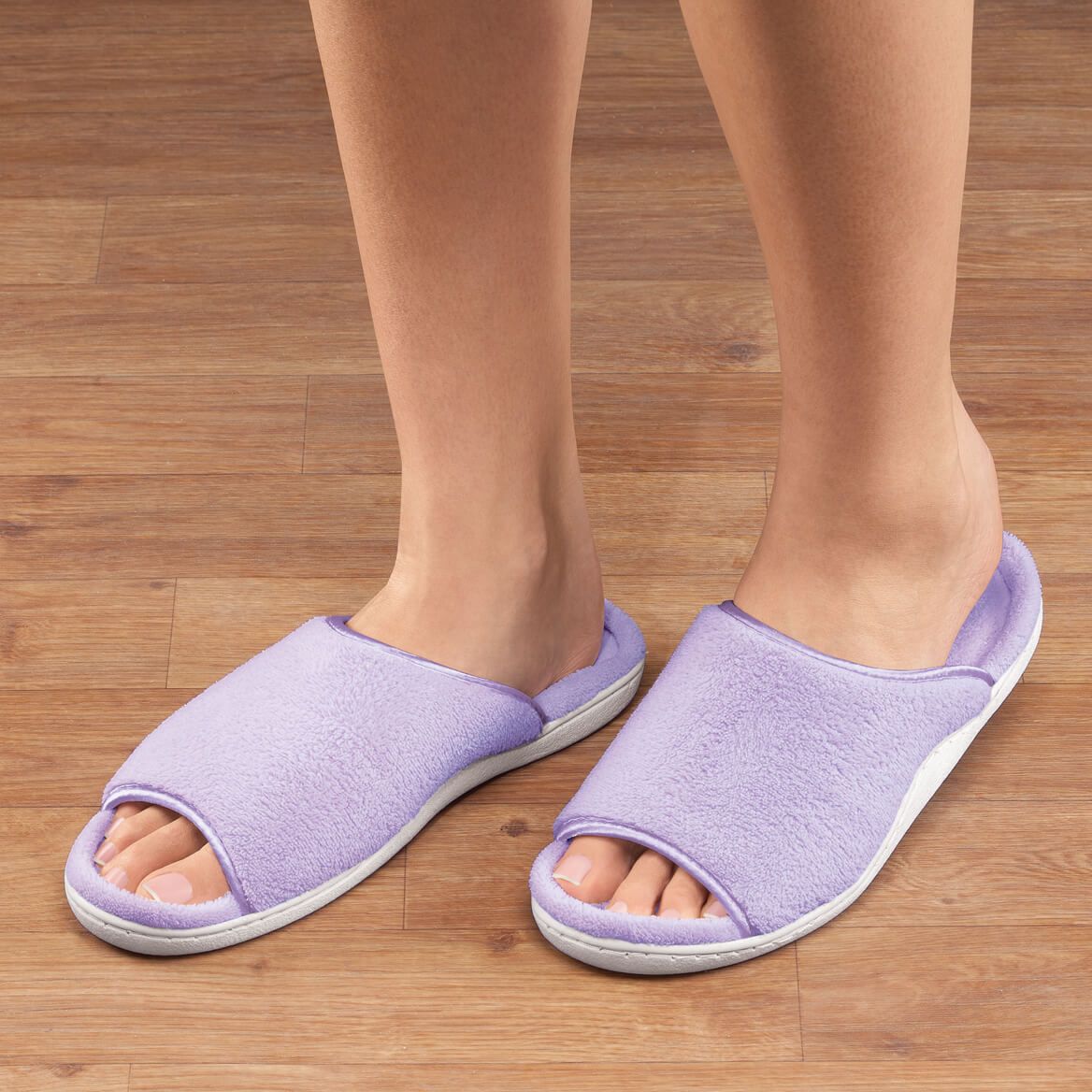 Open-Toe Terry Slipper + '-' + 360022
