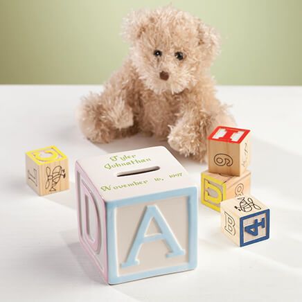 Personalized Baby Block Coin Bank-361778