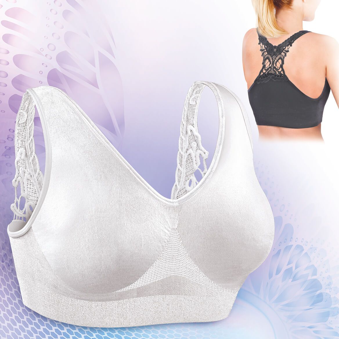 Seamless Lace Racerback Bra + '-' + 362557