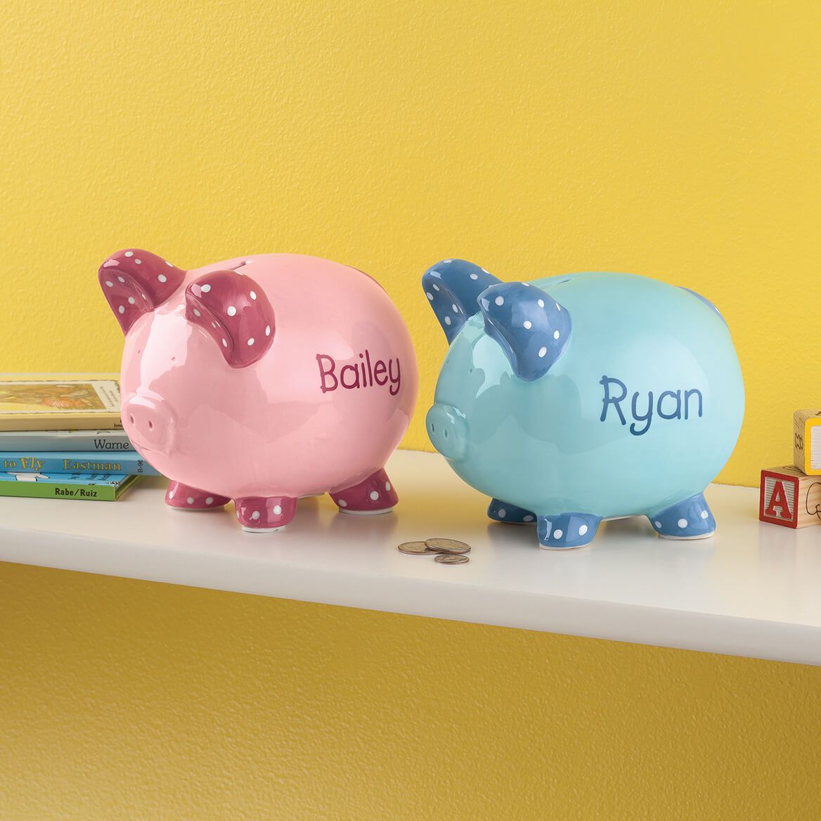 Personalized Kid's Font Piggy Bank + '-' + 363299