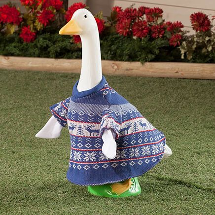 Blue and White Sweater Large Goose Outfit by Gaggleville®-363610