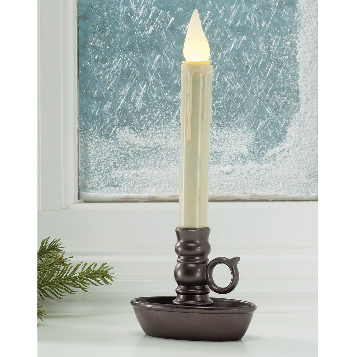 Battery-Operated LED Single Window Candle + '-' + 364025