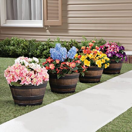 Barrel Planters Set of 4-365032