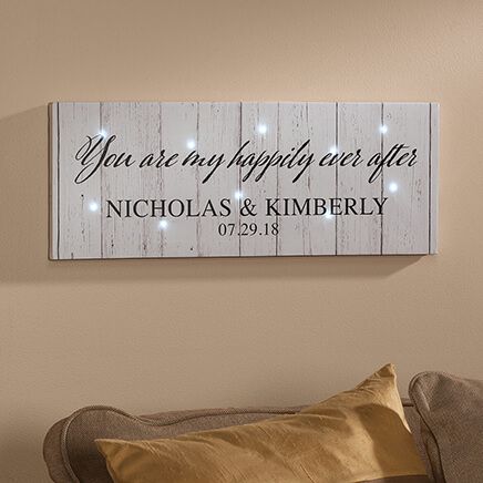 Personalized Happily Ever After Lighted Canvas-366107