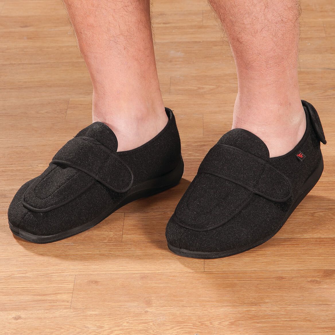 Black Adjustable Edema Slippers by Silver Steps™ + '-' + 367054