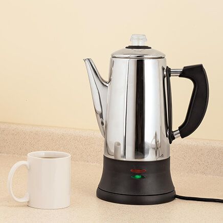 12-Cup Stainless Steel Coffee Percolator by Home Marketplace-367507