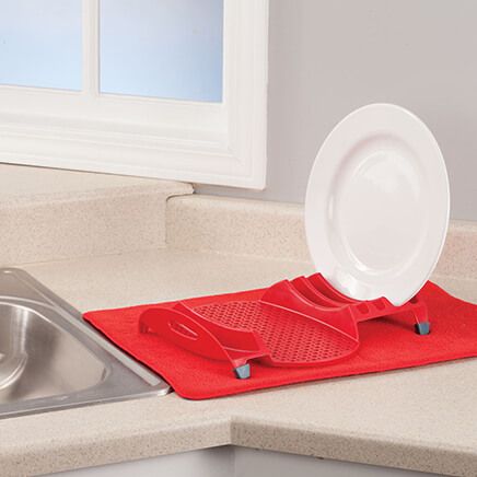 2-Piece Dish Rack with Drying Mat by Chef's Pride™-368090