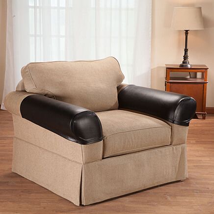 Faux Leather Arm Rest Covers, Set of 2-368113