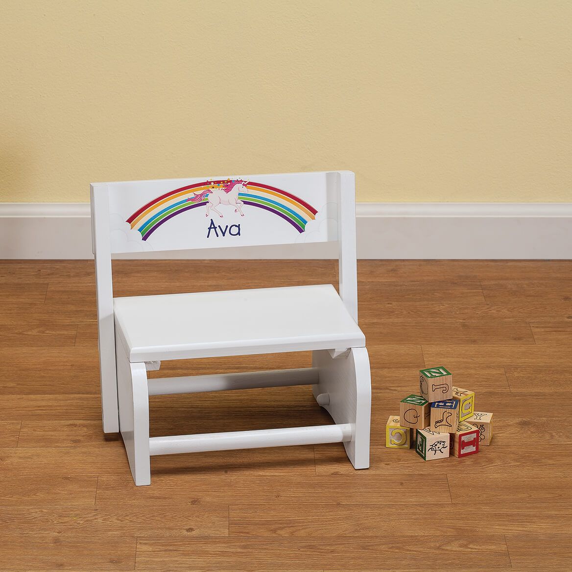 Personalized Children's Unicorn Step Stool + '-' + 368488