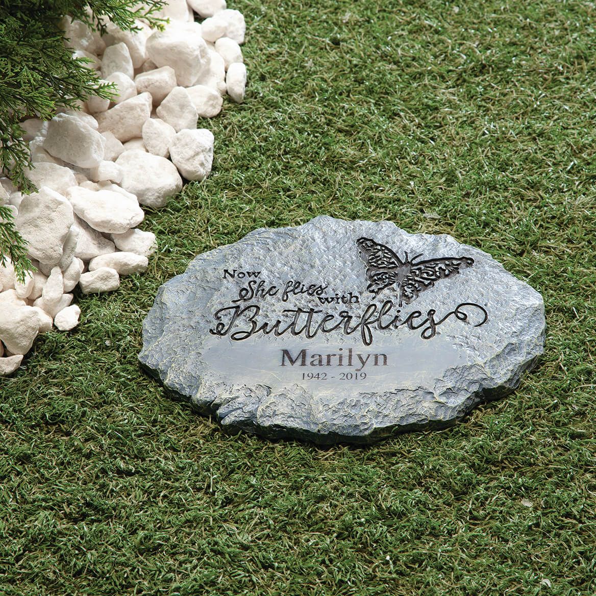 Personalized Butterfly Memorial Stone, 10" + '-' + 368818