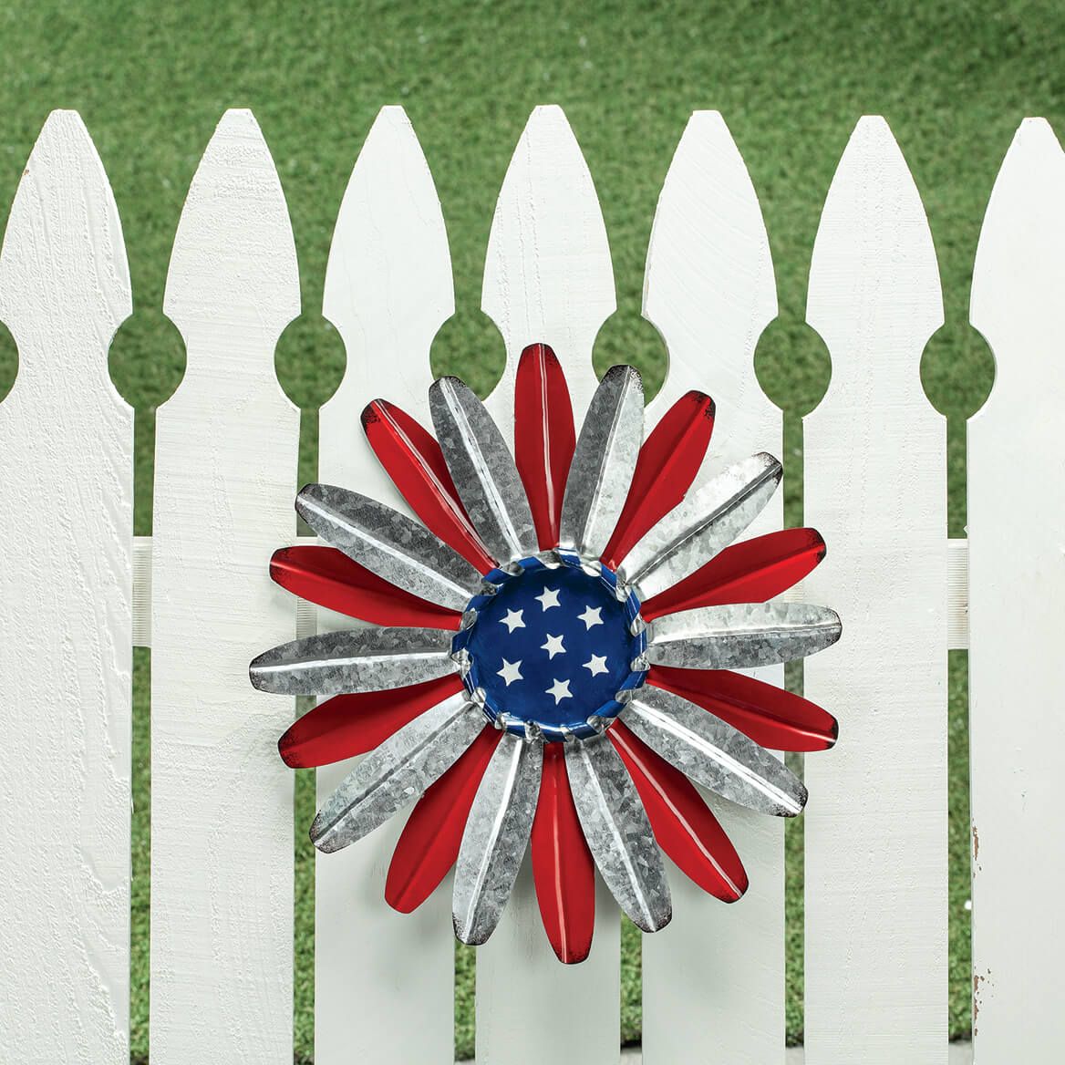 Metal Patriotic Flower Wall Hanging by Fox River™ Creations