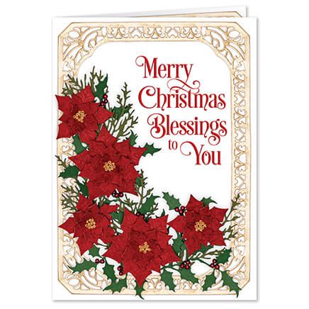 Poinsettia Collage Christmas Cards, Set of 20-370187