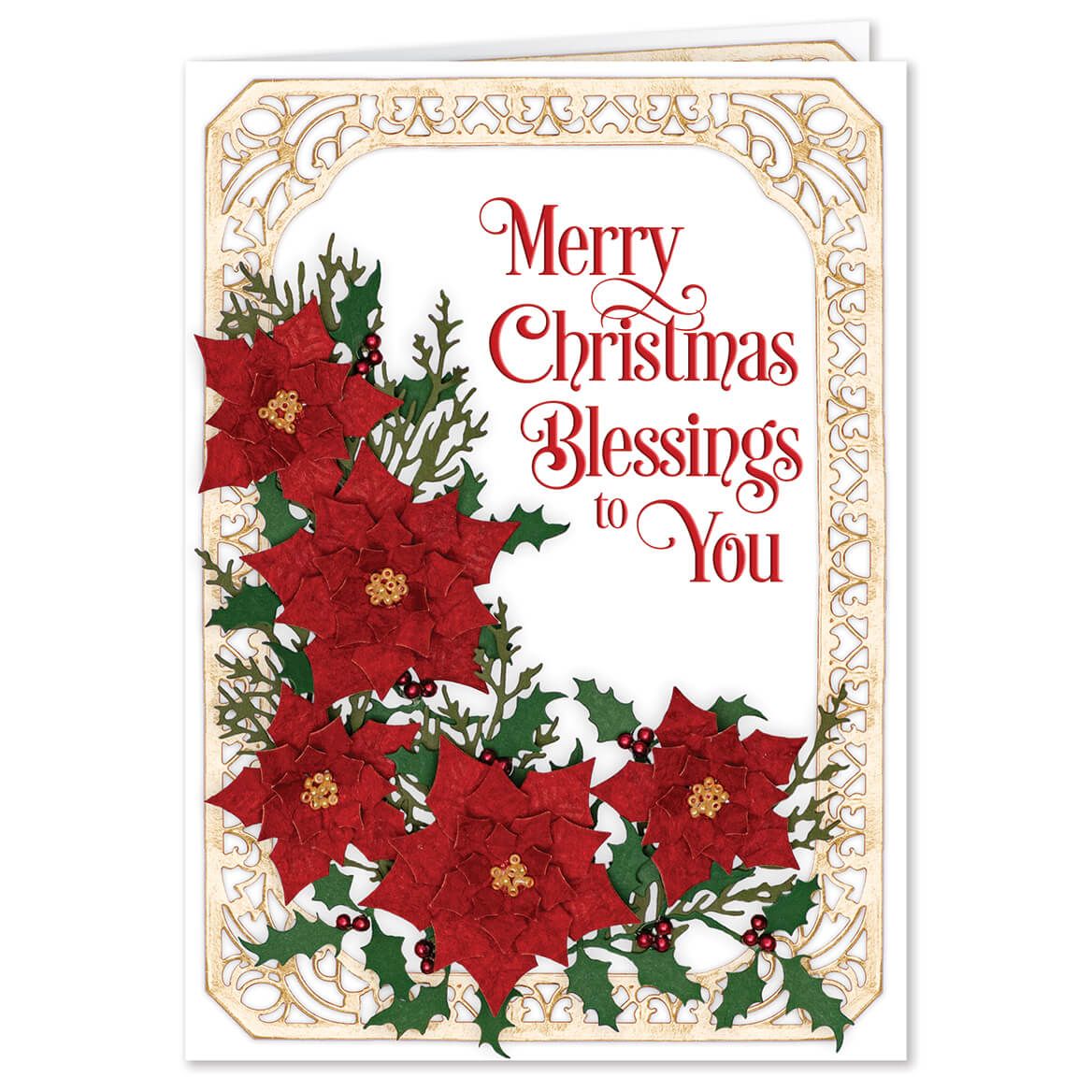 Poinsettia Collage Christmas Cards, Set of 20 + '-' + 370187