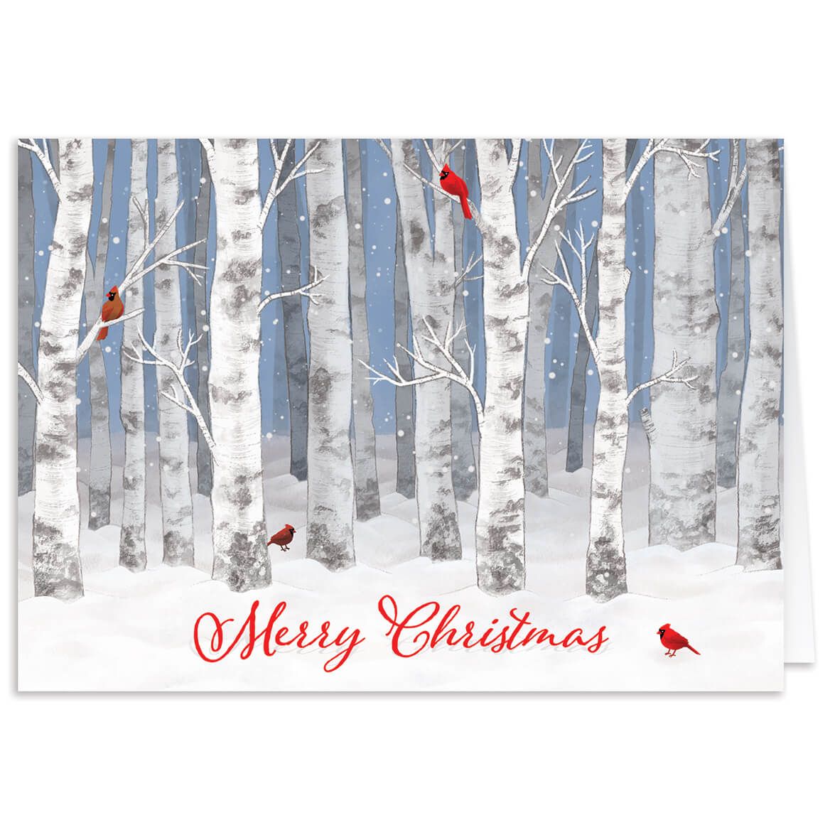 Personalized Snowy Birch Christmas Cards, Set of 20 + '-' + 370189