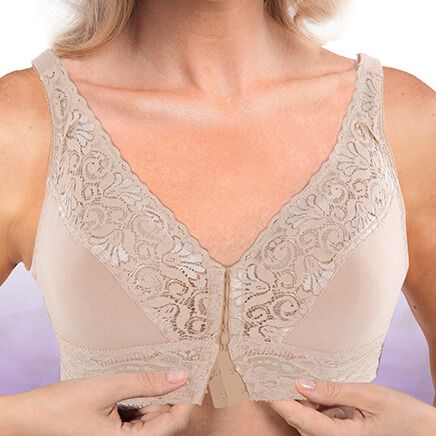 Lacy Front-Hook Bra-370250