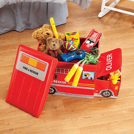 Personalized Fire Truck Storage Box-371454