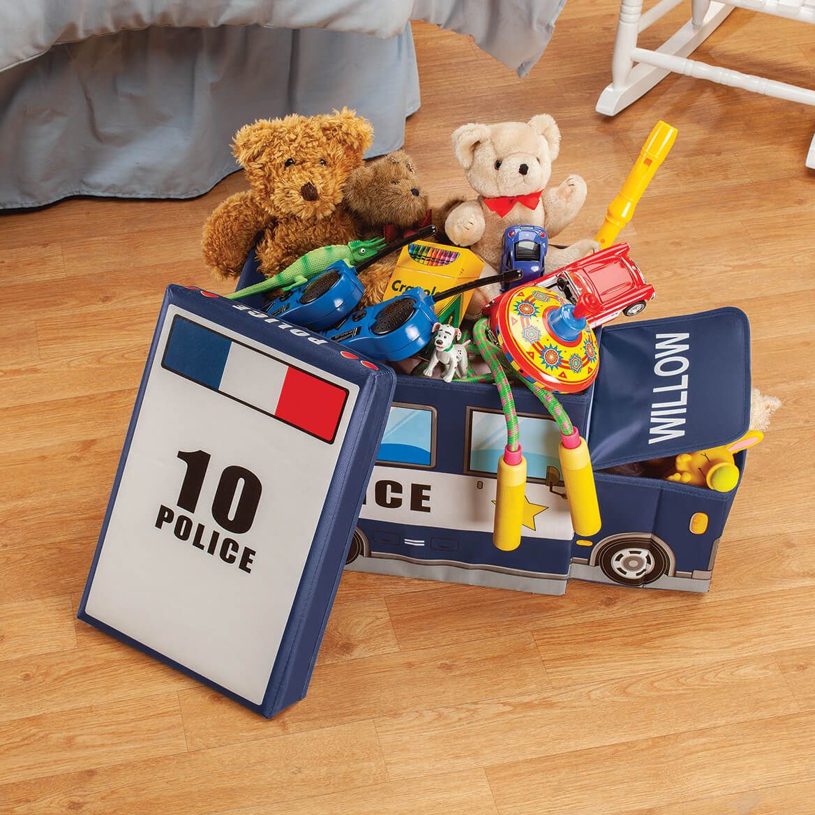 Personalized Police Car Storage Box + '-' + 371455