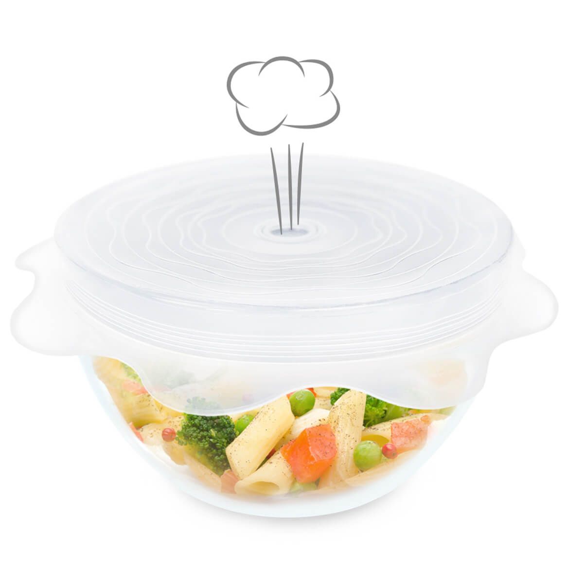 Silicone Vented Microwave Food Covers, Set of 2 + '-' + 371633