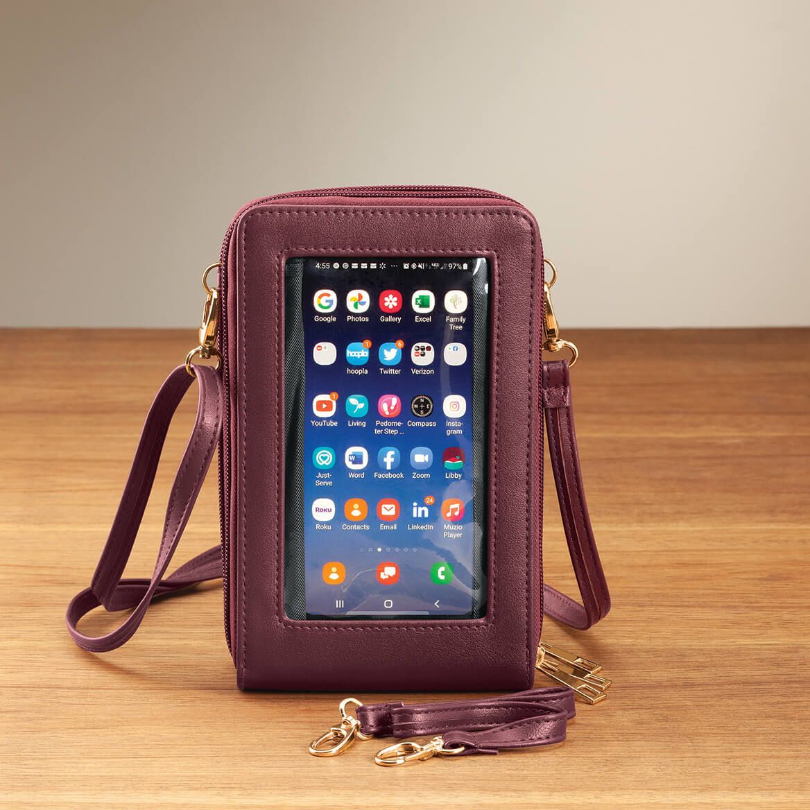 Multi-Compartment Cellphone Purse with Touch Screen + '-' + 371872