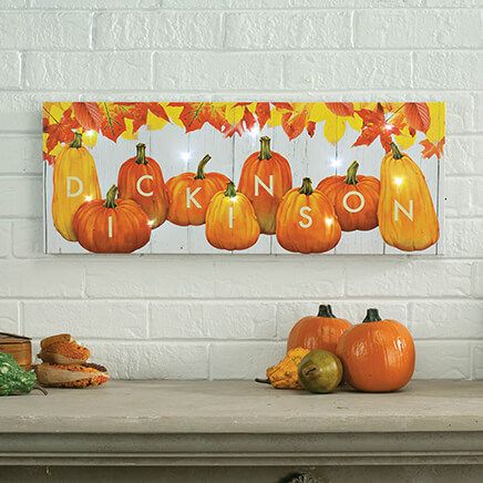 Personalized Pumpkin Last Name Canvas-372026