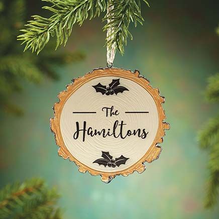 Personalized Christmas Resin Wood Slice Ornament-372088