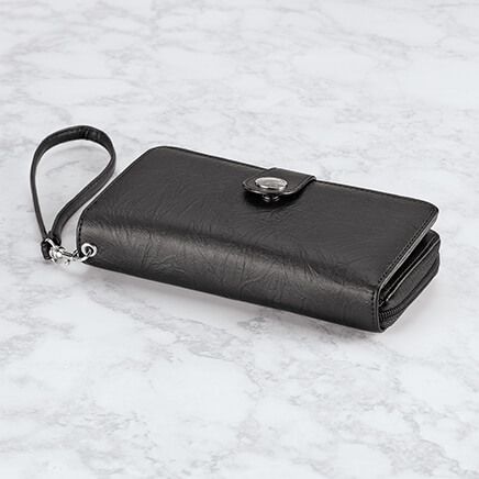 B. Amici™ Nancy RFID Leather Wallet with Wristlet-372510