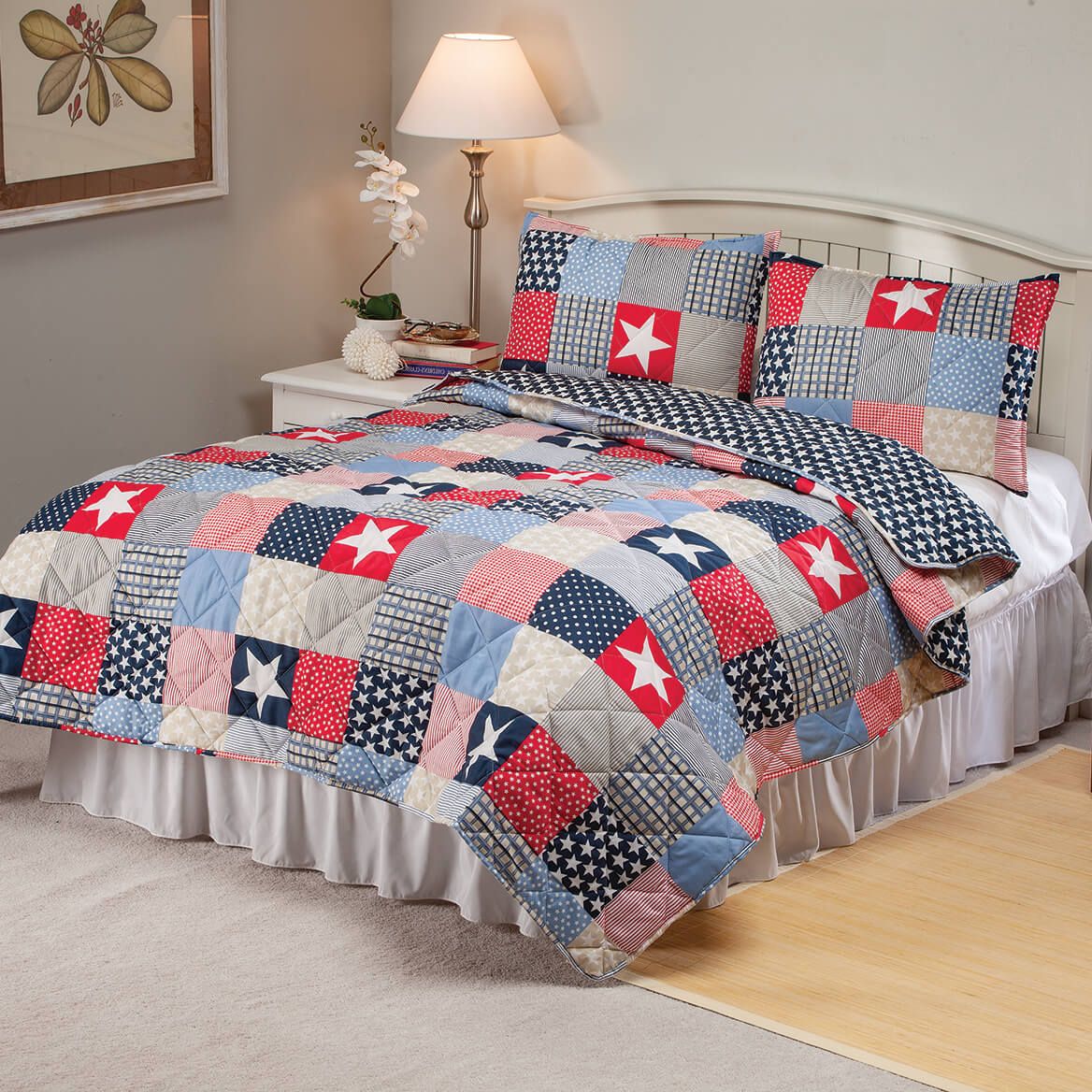 Americana Quilted Bedspread and Sham Set by OakRidge™ + '-' + 372550