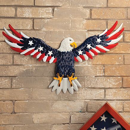 Metal Patriotic Eagle Wall Hanging by Fox River™ Creations-372633
