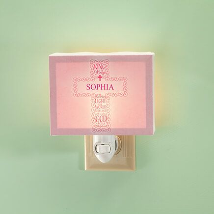 Personalized Children's Cross Night Light-372648