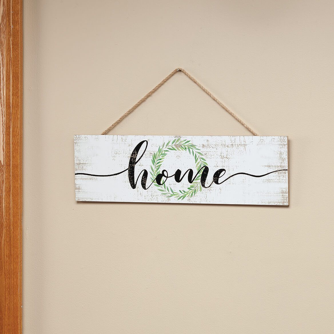 Home Plaque with Leaf Wreath + '-' + 372679