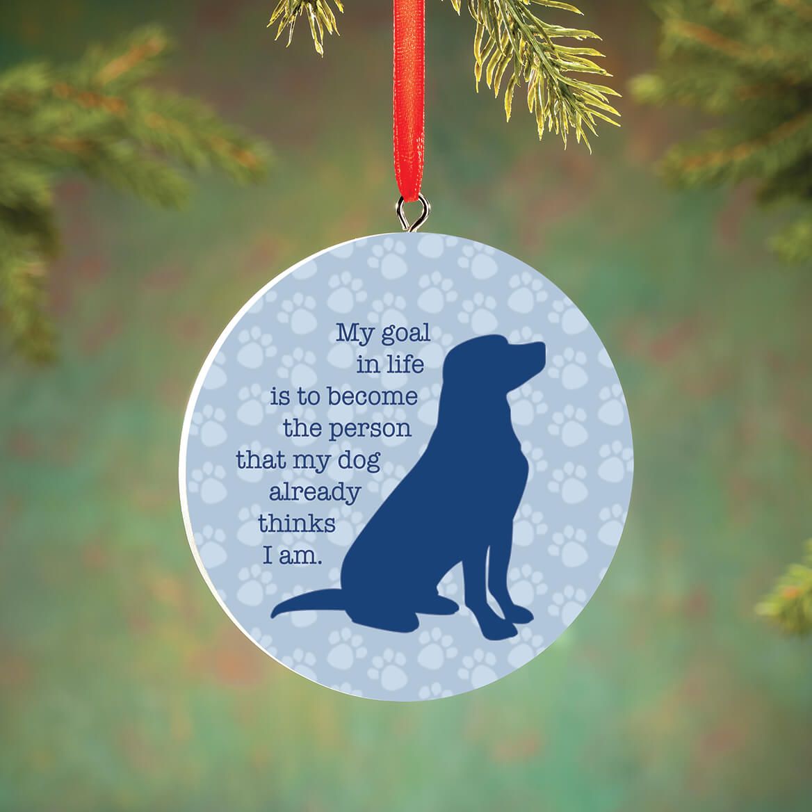 Personalized Dog Life Goals Ornament